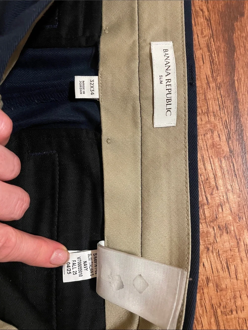 Men's Banana Republic Navy “Slim Italian” Dress Pants - Tailored Chino 32x34